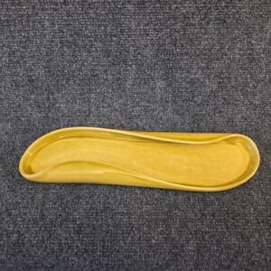 Russel Wright Steubenville Butter Yellow Canoe Serving Platter USA MCM Pottery
